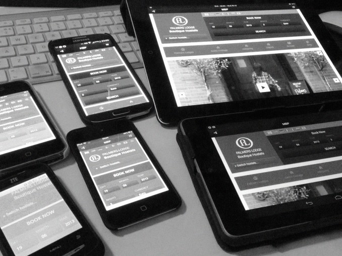 Responsive website testing on actual devices