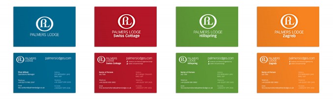 Business card design. Palmers Lodges.